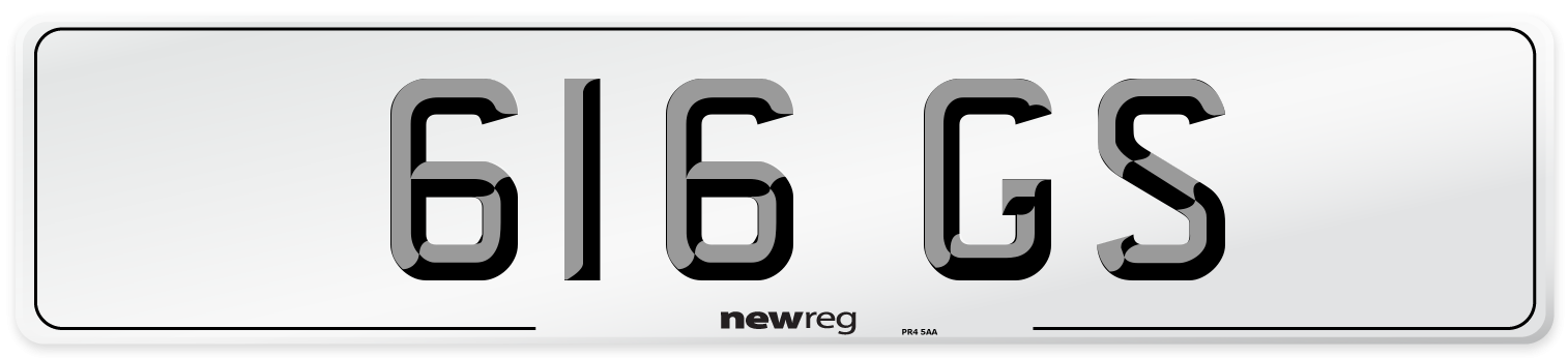 616 GS Front Number Plate