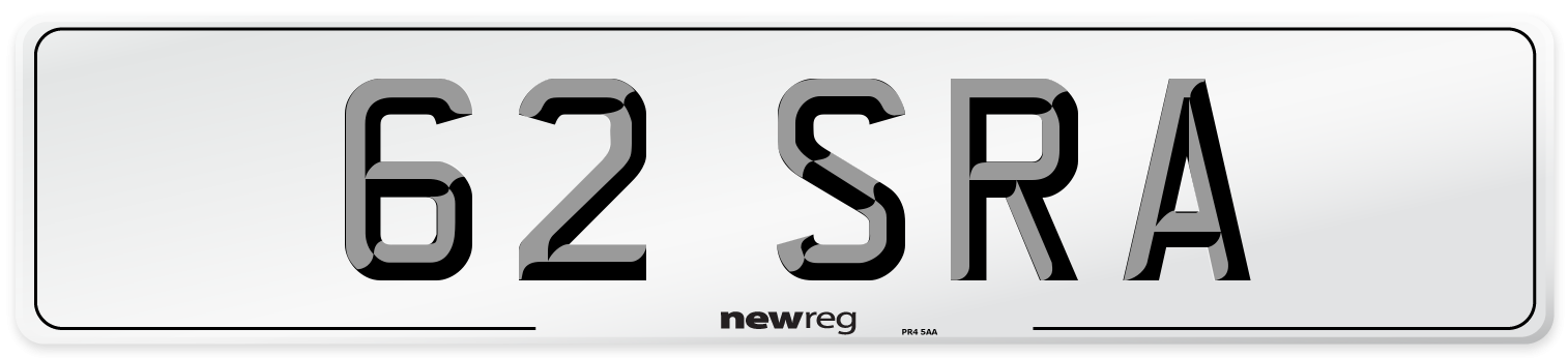 62 SRA Front Number Plate