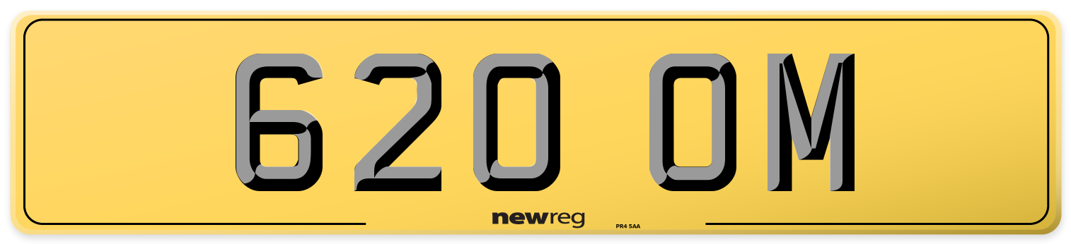 620 OM Rear Number Plate
