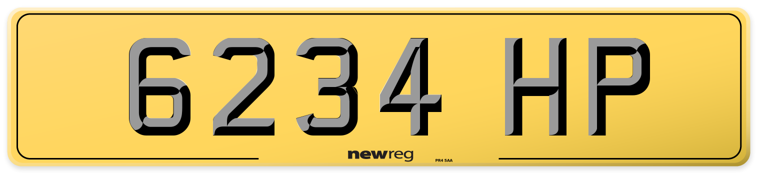 6234 HP Rear Number Plate