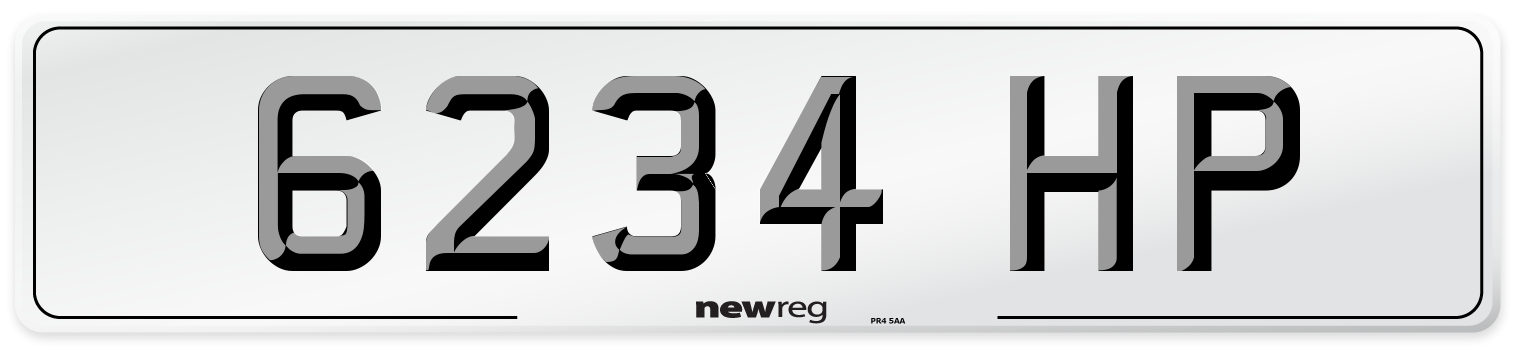 6234 HP Front Number Plate