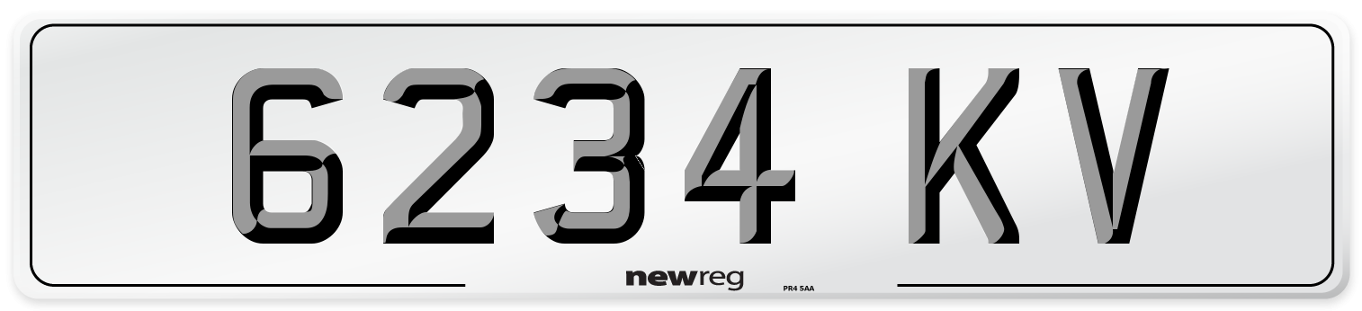 6234 KV Front Number Plate