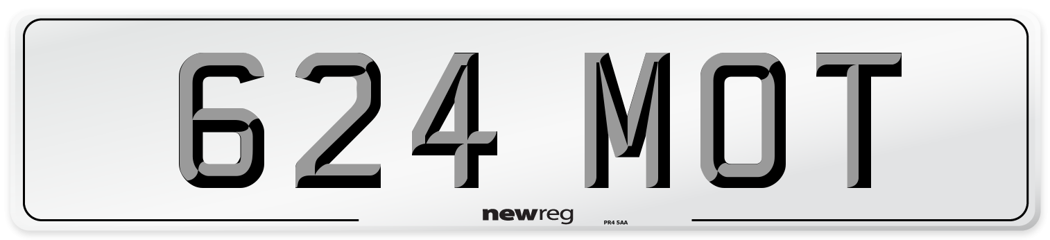 624 MOT Front Number Plate