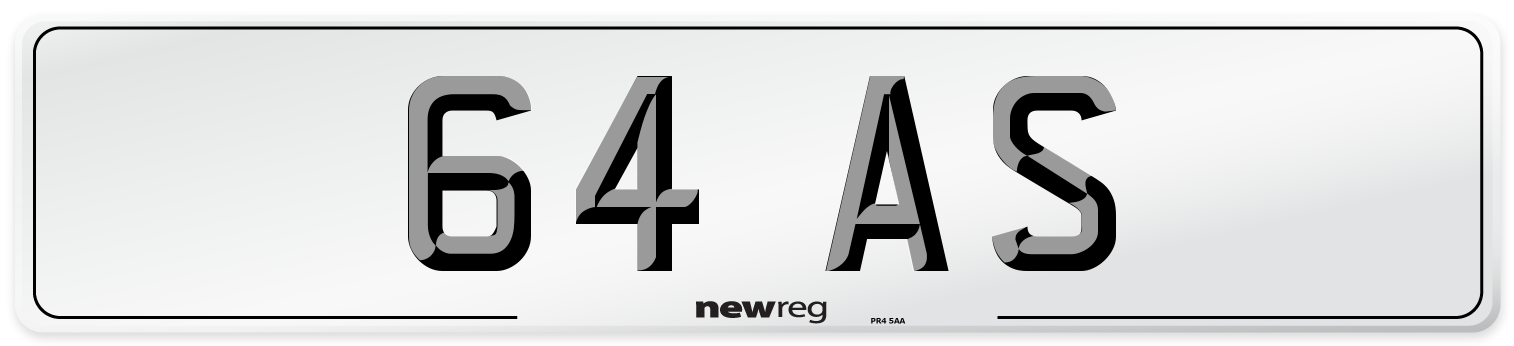 64 AS Front Number Plate