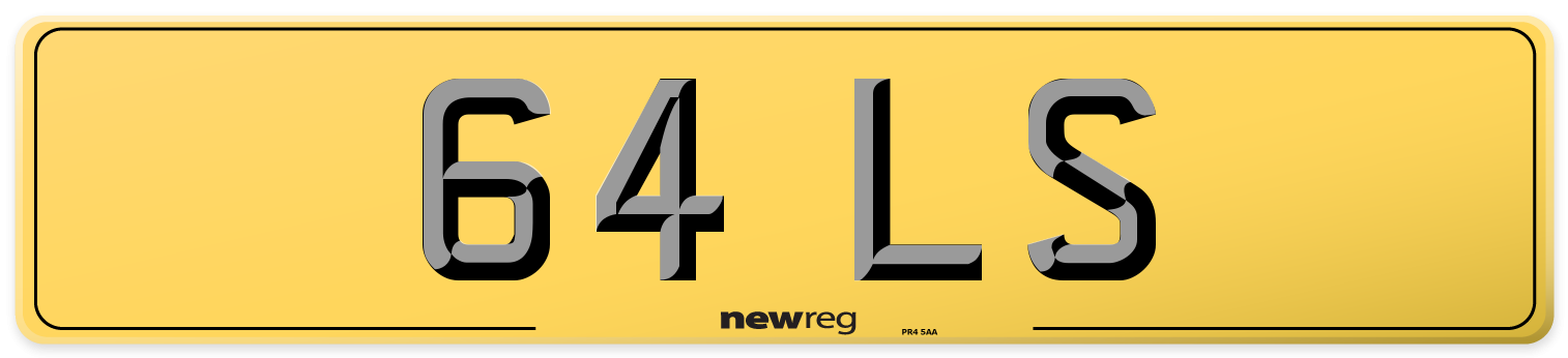 64 LS Rear Number Plate