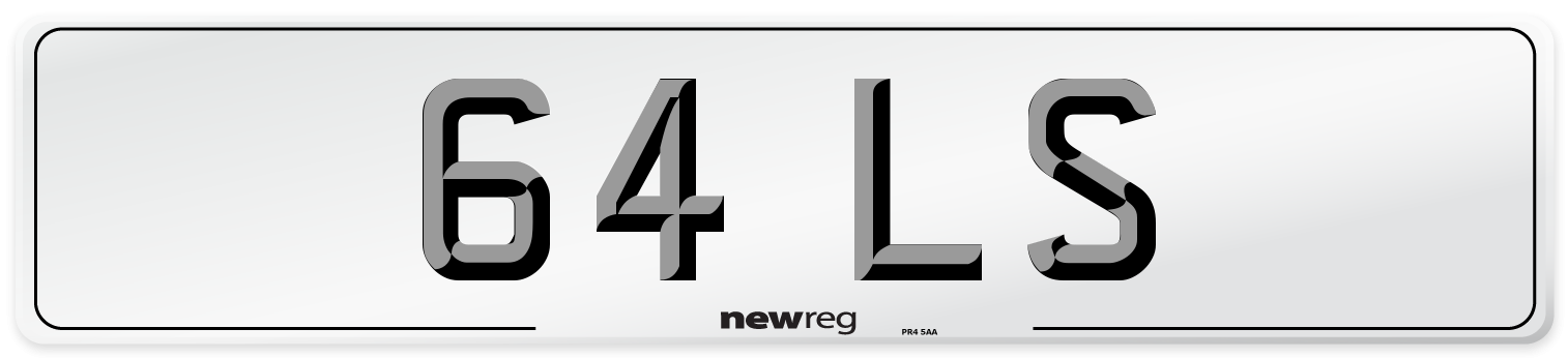 64 LS Front Number Plate