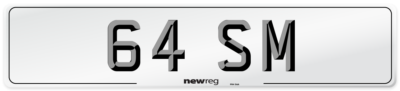 64 SM Front Number Plate