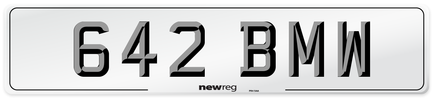 642 BMW Front Number Plate