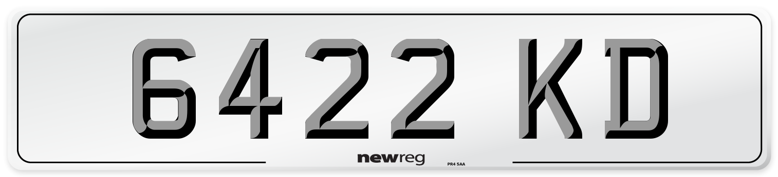 6422 KD Front Number Plate