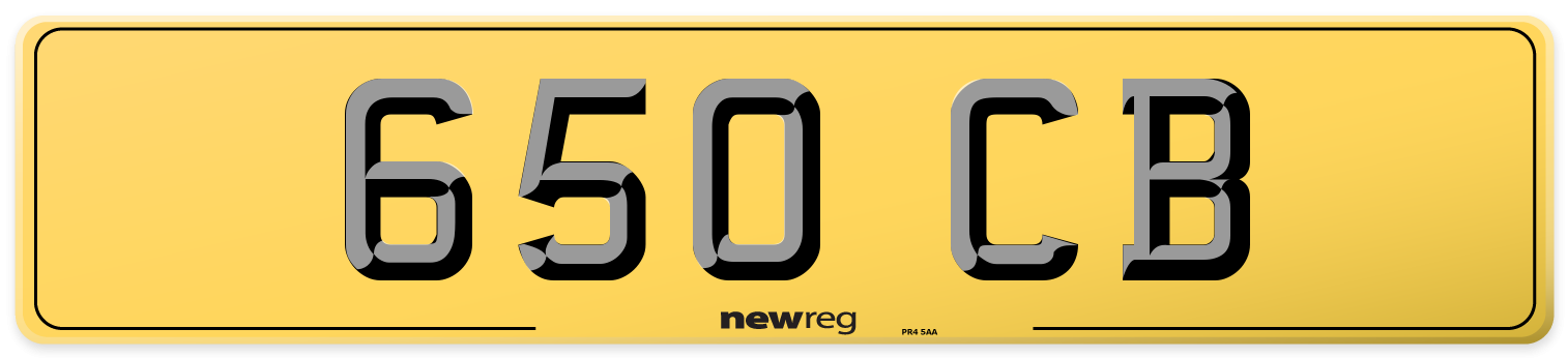 650 CB Rear Number Plate