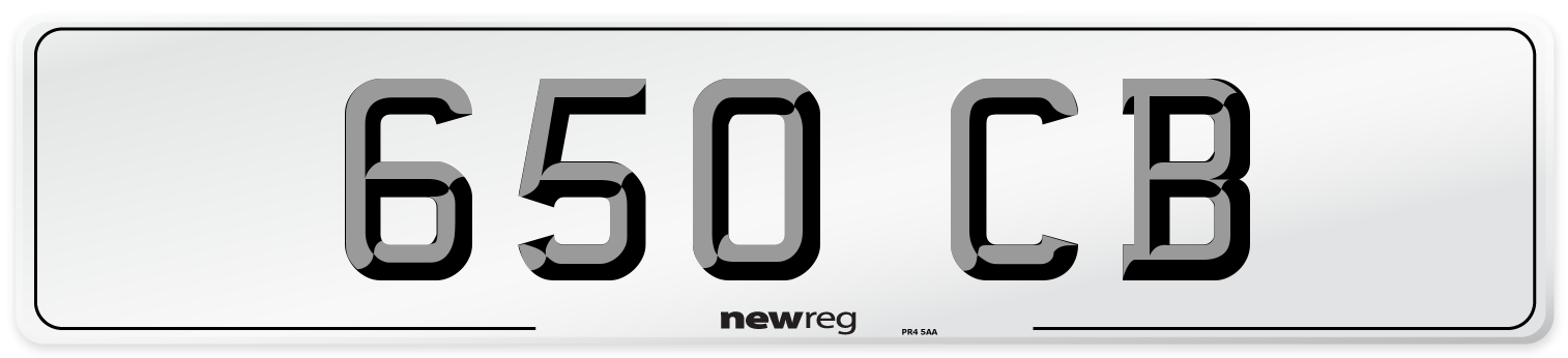 650 CB Front Number Plate
