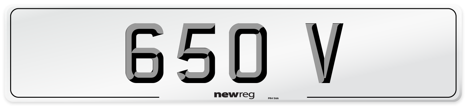 650 V Front Number Plate