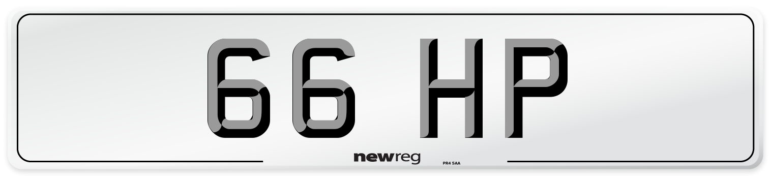 66 HP Front Number Plate