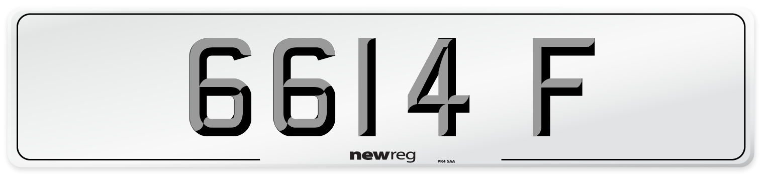 6614 F Front Number Plate