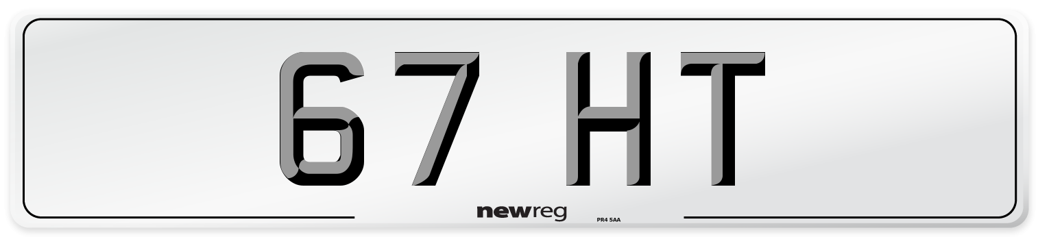67 HT Front Number Plate