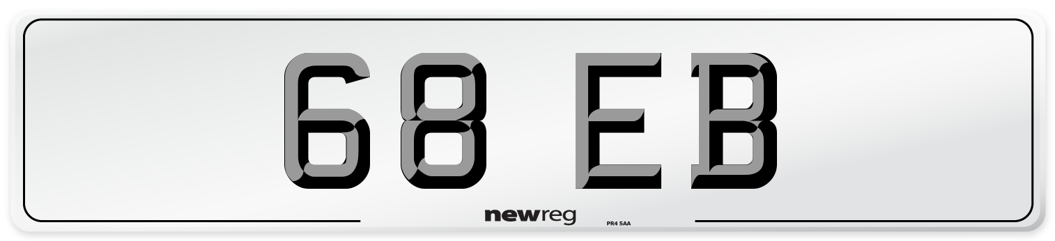 68 EB Front Number Plate