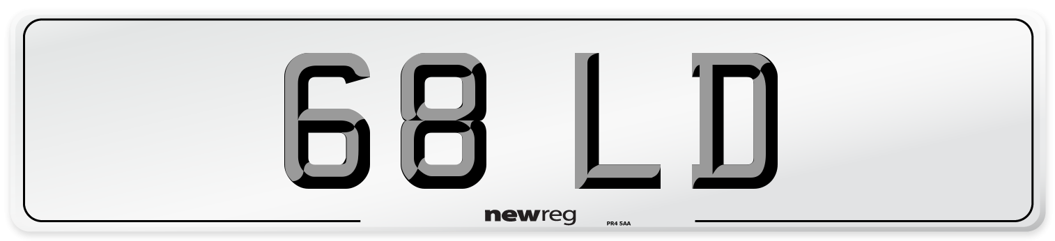 68 LD Front Number Plate