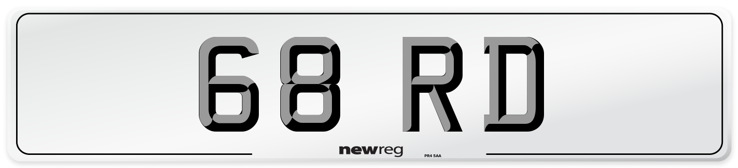 68 RD Front Number Plate