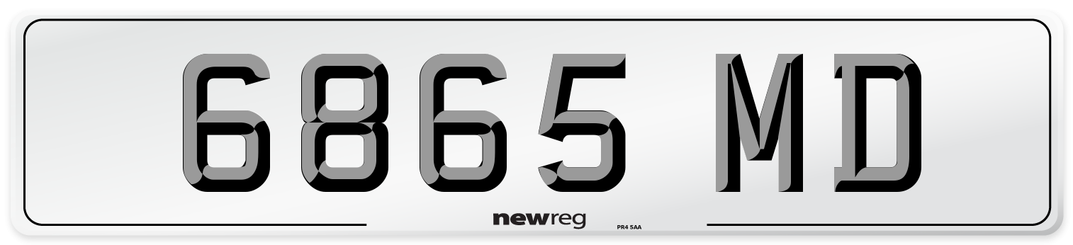 6865 MD Front Number Plate