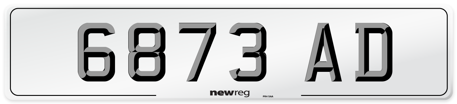 6873 AD Front Number Plate
