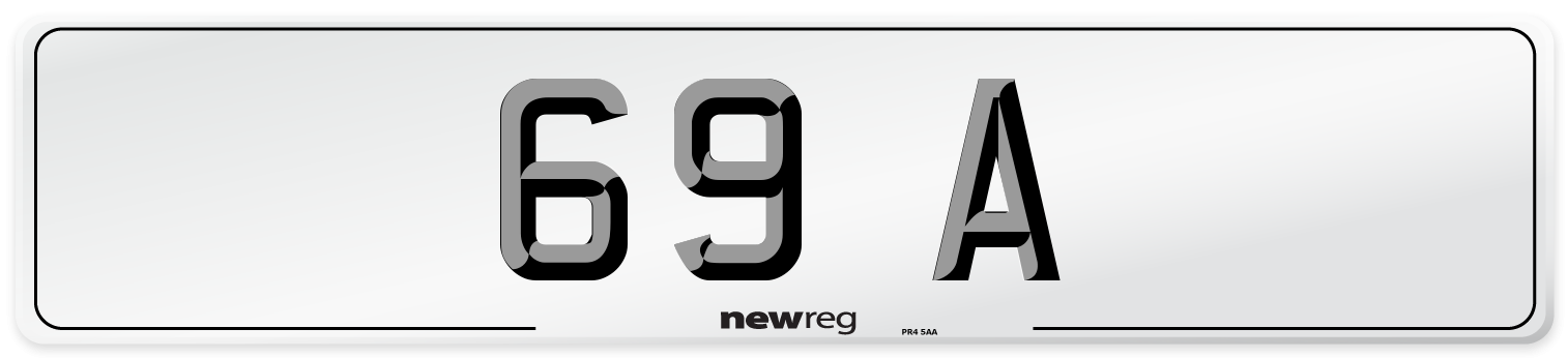 69 A Front Number Plate