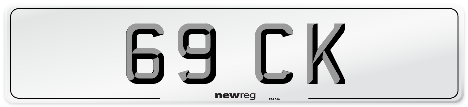 69 CK Front Number Plate