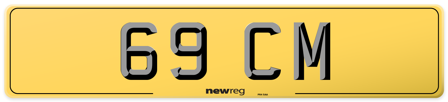 69 CM Rear Number Plate