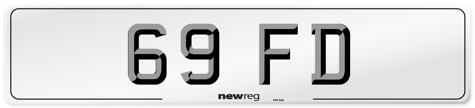 69 FD Front Number Plate