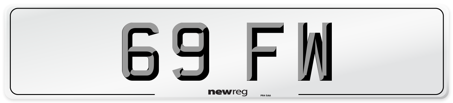 69 FW Front Number Plate