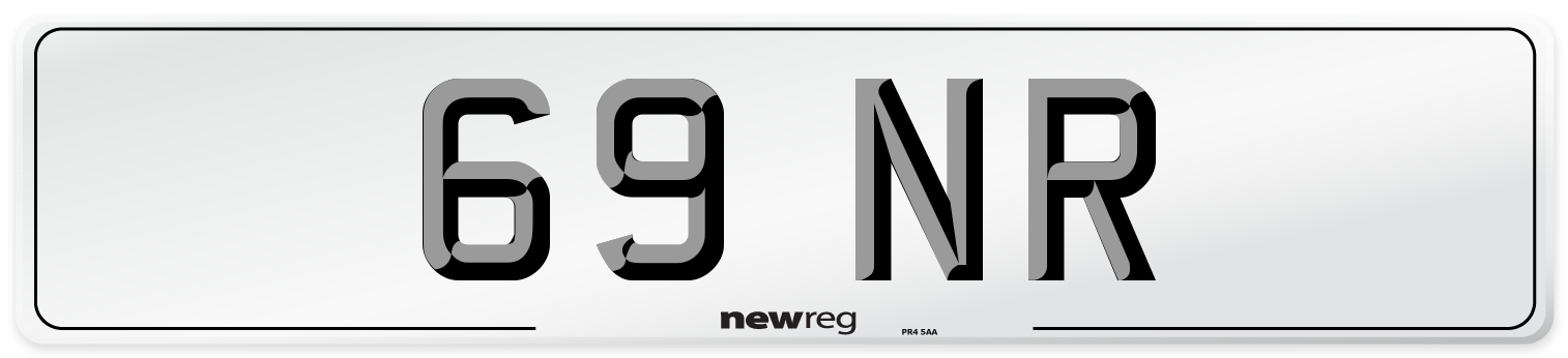 69 NR Front Number Plate