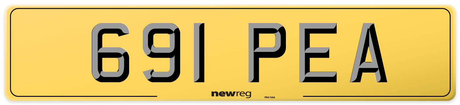 691 PEA Rear Number Plate