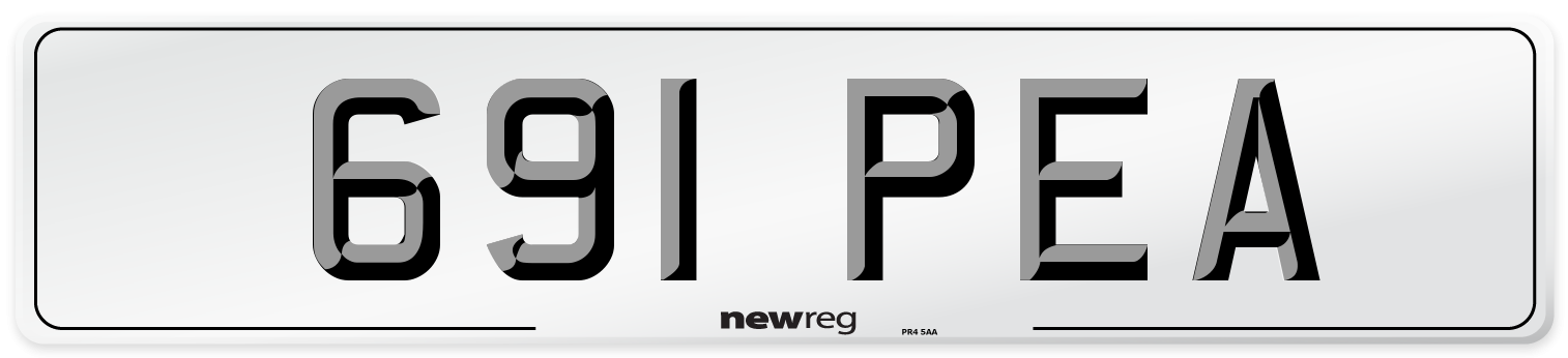 691 PEA Front Number Plate