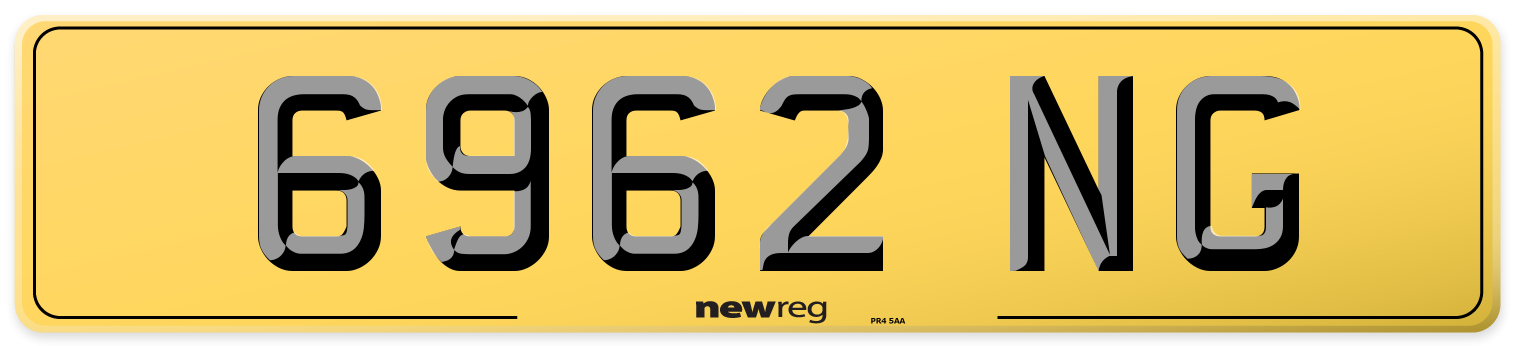 6962 NG Rear Number Plate