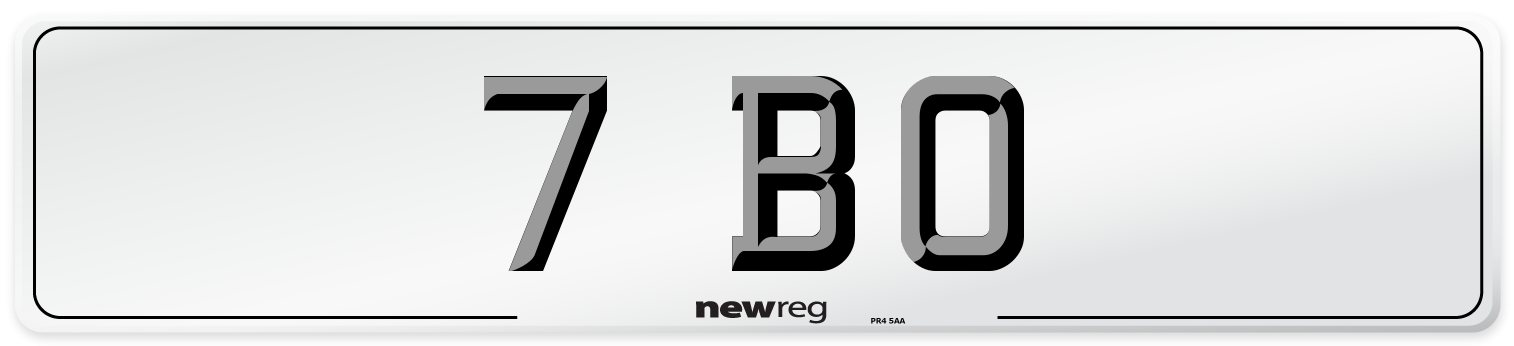 7 BO Front Number Plate