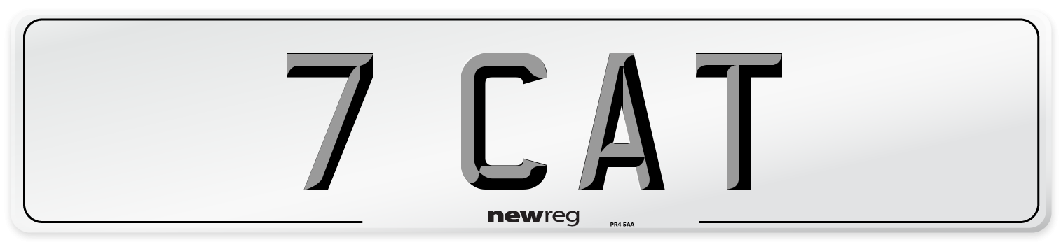 7 CAT Front Number Plate
