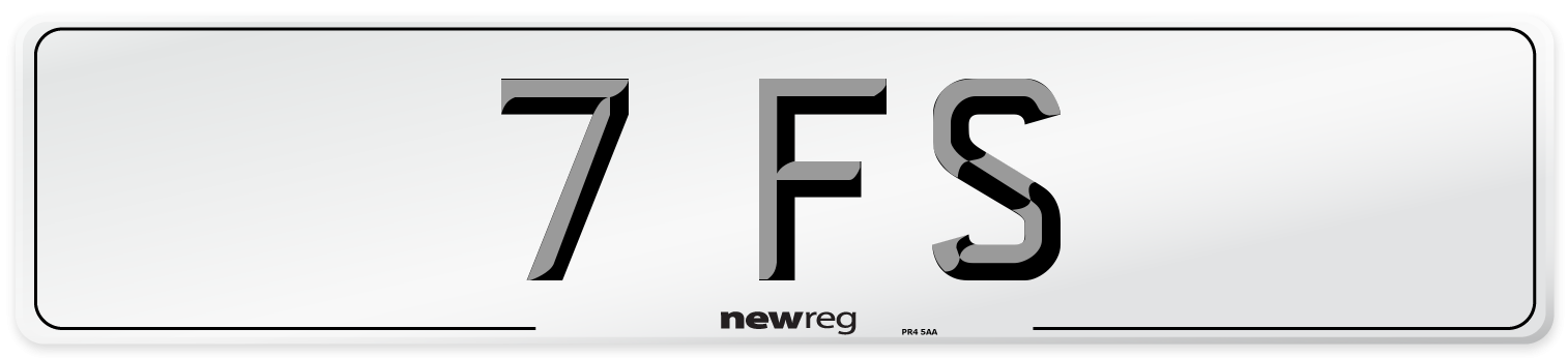 7 FS Front Number Plate