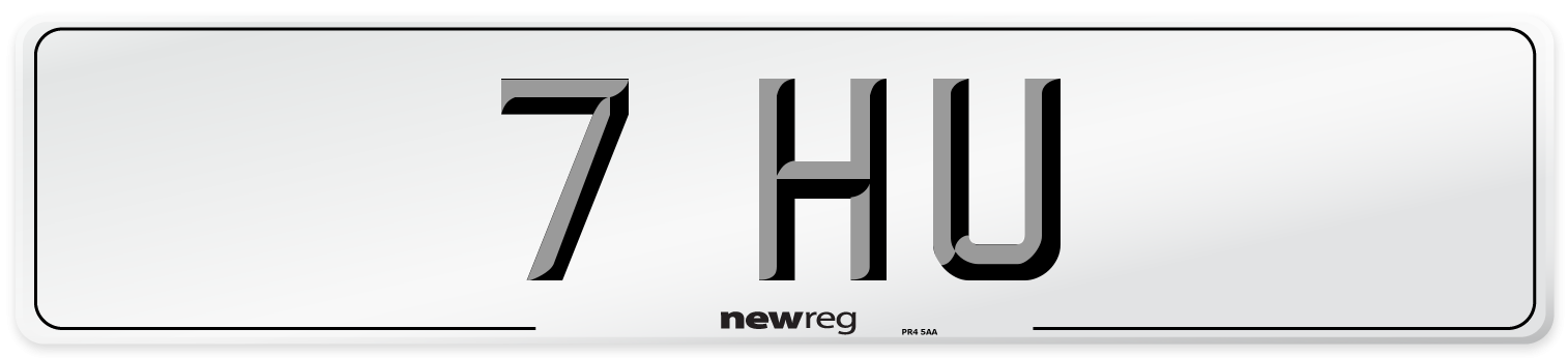 7 HU Front Number Plate