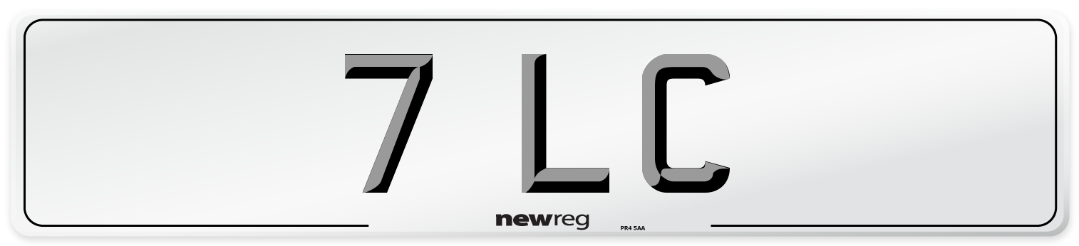 7 LC Front Number Plate