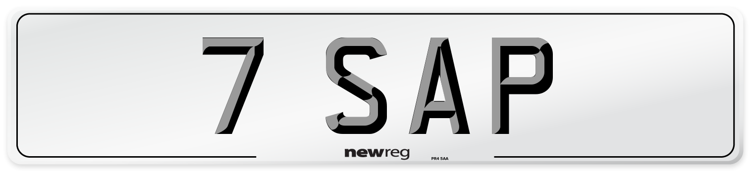 7 SAP Front Number Plate