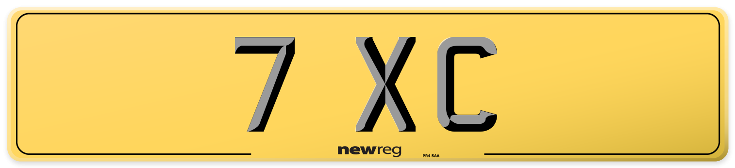 7 XC Rear Number Plate