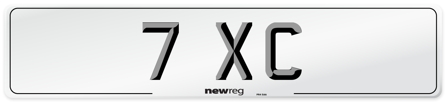 7 XC Front Number Plate