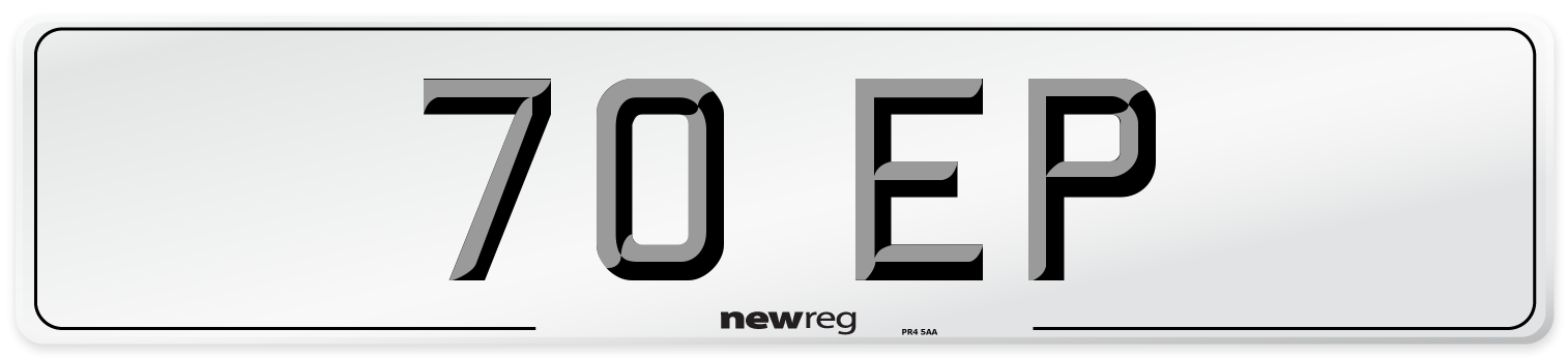 70 EP Front Number Plate