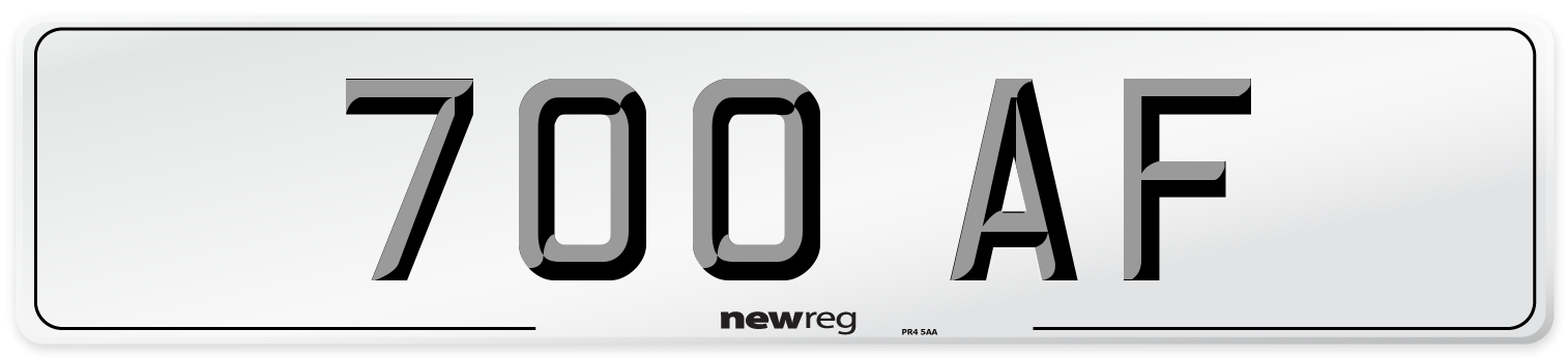 700 AF Front Number Plate