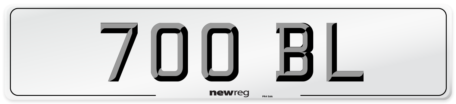 700 BL Front Number Plate