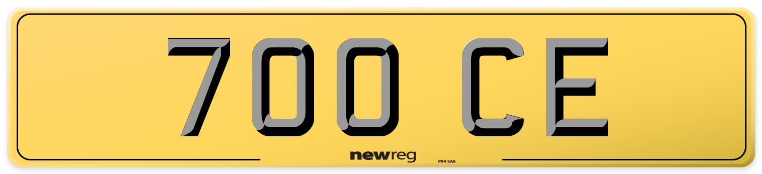 700 CE Rear Number Plate