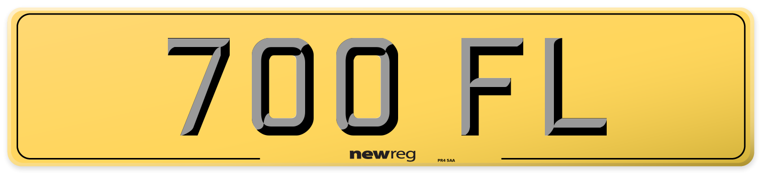 700 FL Rear Number Plate