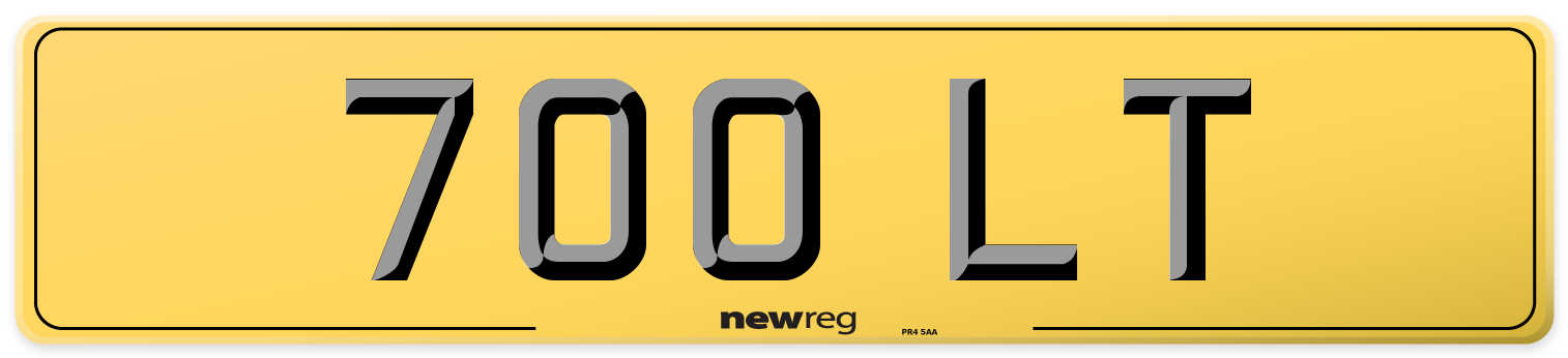700 LT Rear Number Plate