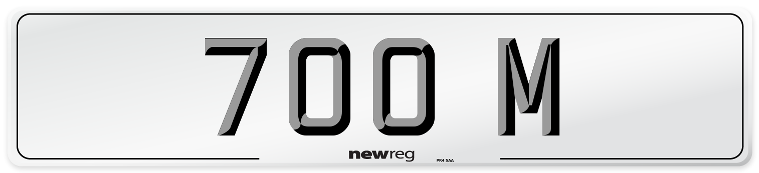 700 M Front Number Plate