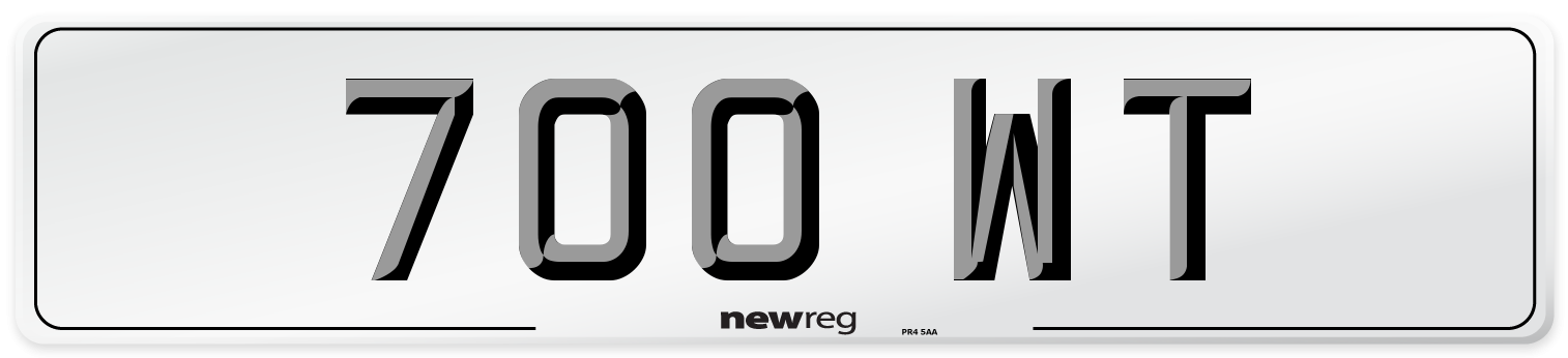 700 WT Front Number Plate