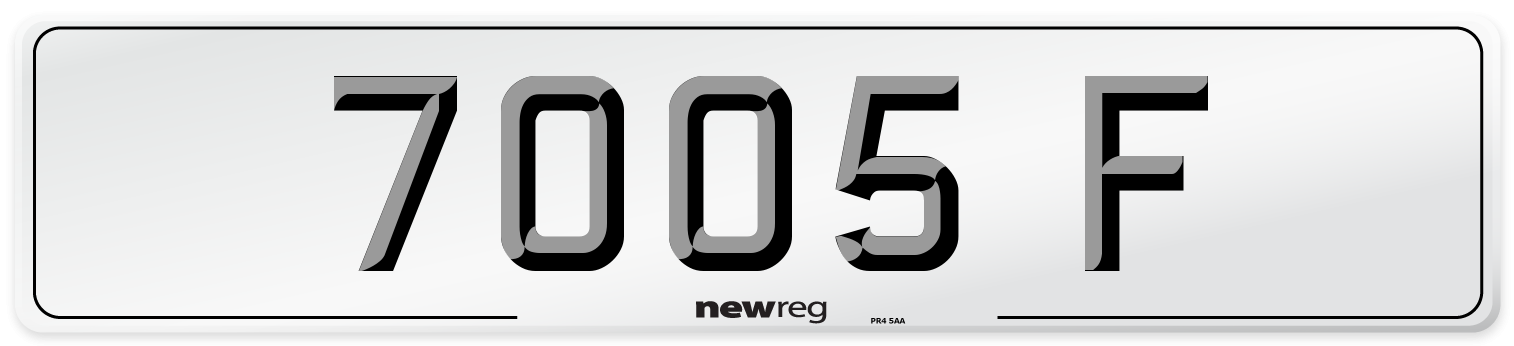 7005 F Front Number Plate